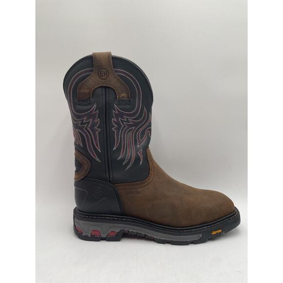 Justin WK2104 TANKER Men's NEW WITH DEFECT Steel-Toe Boot Brown US Size 11.5 - Picture 4 of 10